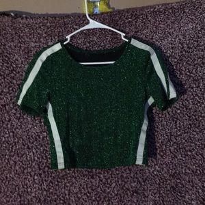 Green crop top